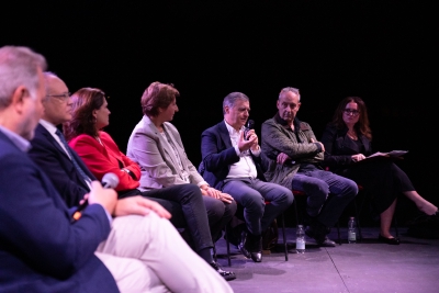 UnChained Festival 2022 - 15/10/2022 <br>Da sinistra: Claudio Rocca, Giovanni Pucciarmati, Alessia Bettini, Rosa Maria Di Giorgi, Gabriele Gori, Marco Giorgetti e Anna Balzani. Foto: Davide Iadicicco